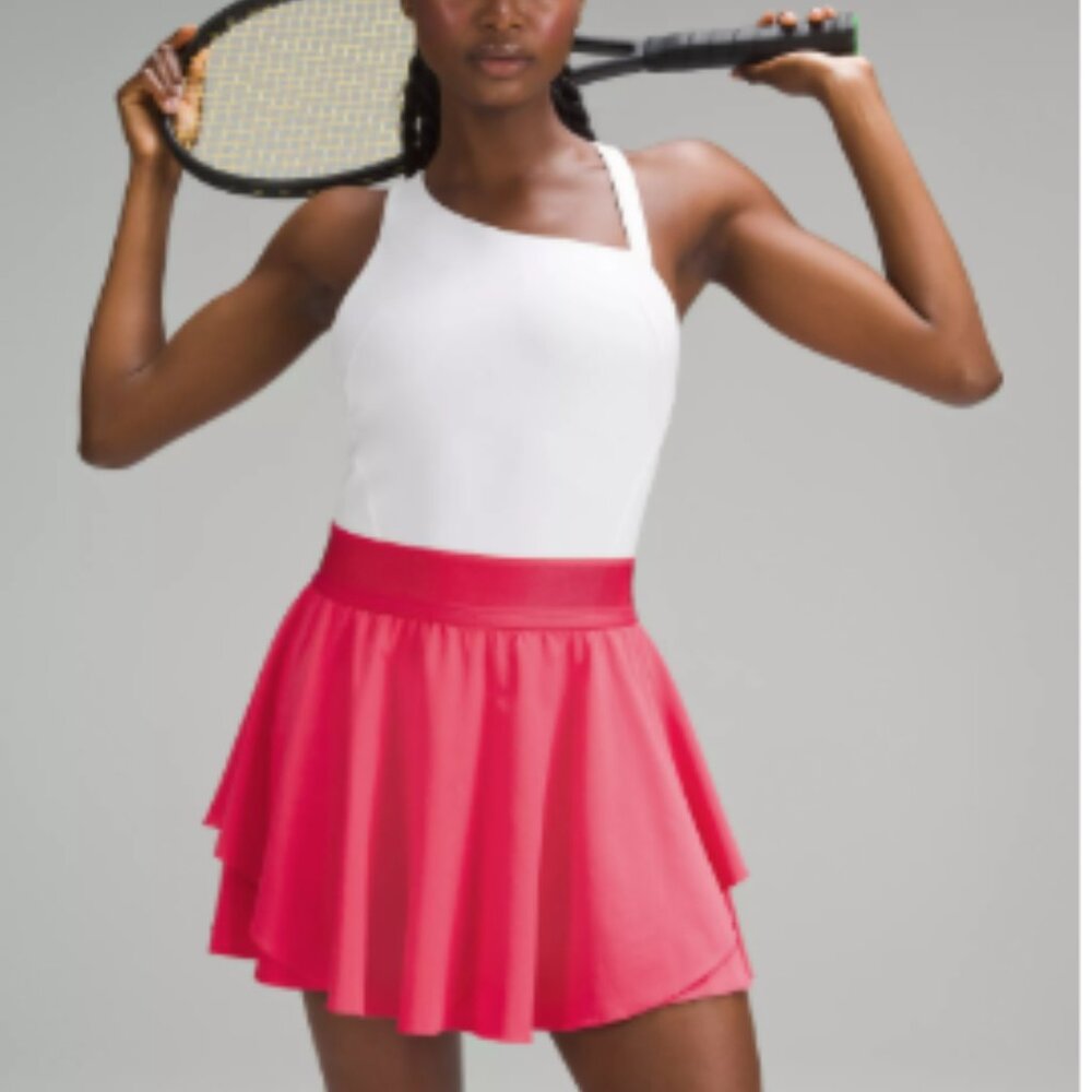 Lululemon Court Rival High-Rise Active Skort Skirt Hot Pink Size 8 LW8AH4T